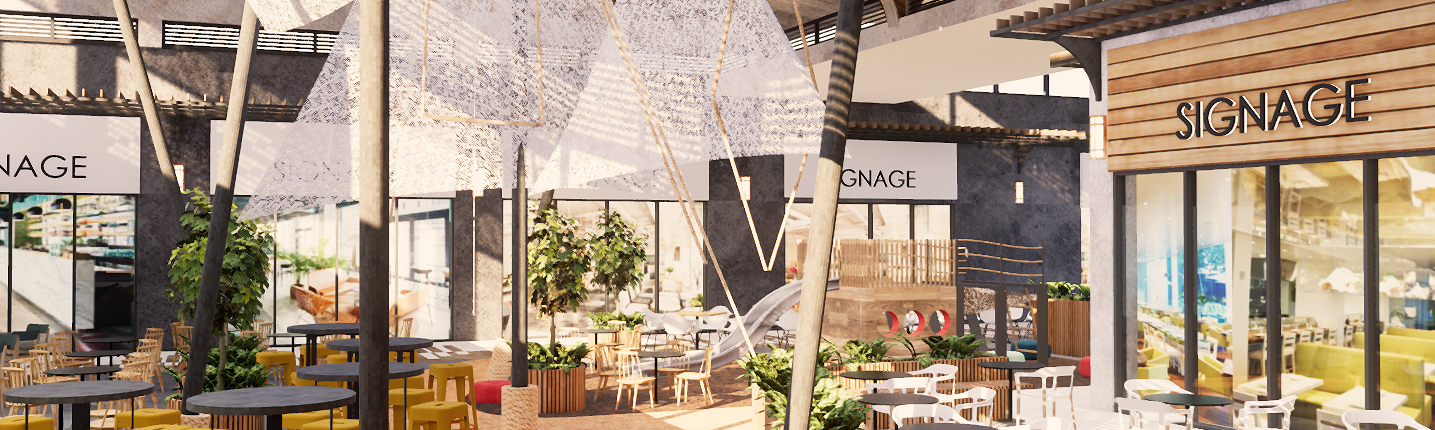 Bo'Valon Mall allie arbres at architecture